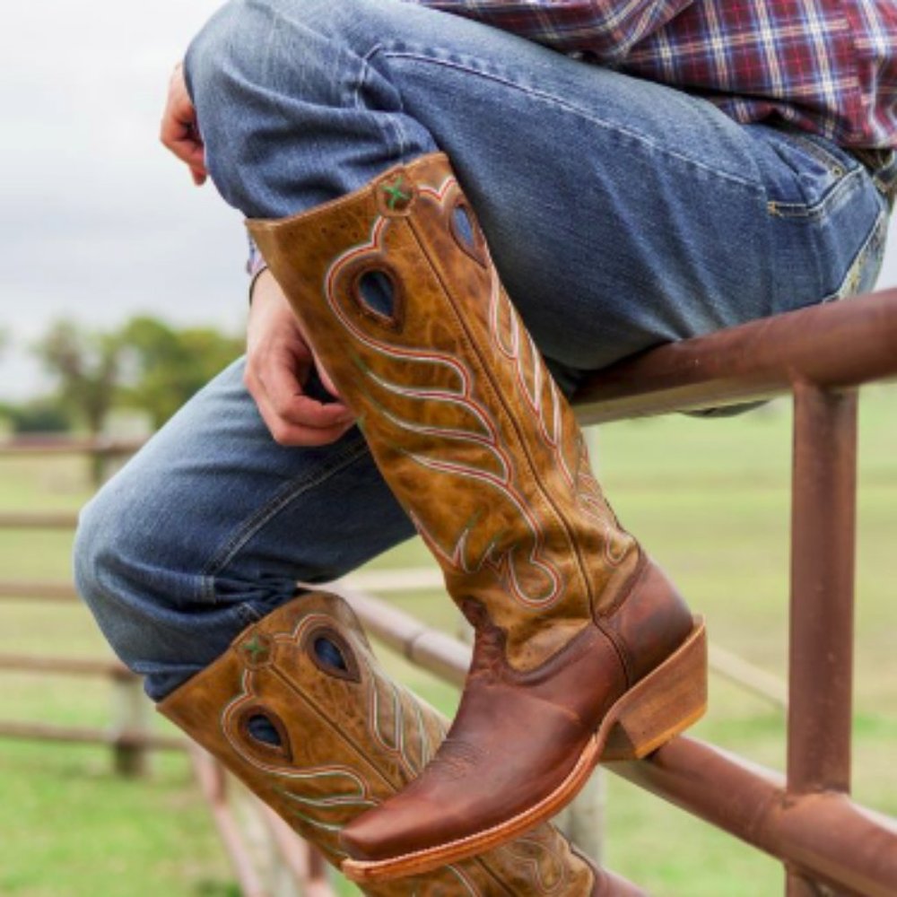 Tony Lama 3R Western Buckaroo Tumbleweed Boots 9B